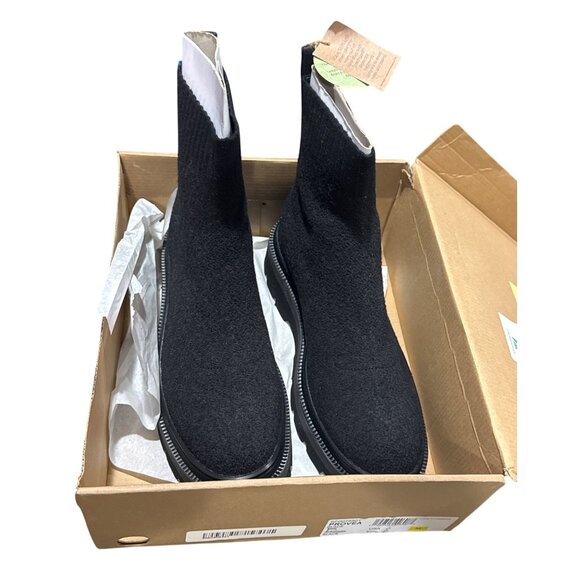 Söfft Provea Black Wool Knit Sock Booties Platform Lug Sole Size 11 NIB Women - Picture 2 of 7